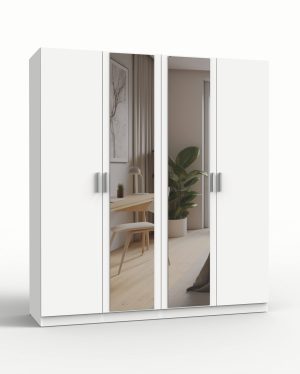 НАБОР МЕБЕЛИ МАРСЕЛЬ-6 МР 01-06 (ЛДСП БЕЛЫЙ ПРЕМИУМ) Ш2000 В2160 Г580