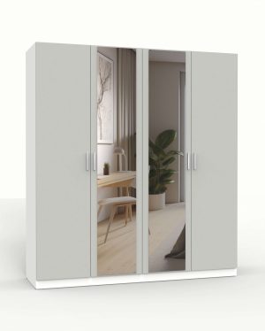 НАБОР МЕБЕЛИ МАРСЕЛЬ-6 МР 01-06 (ЛДСП ШИНШИЛЛА СЕРАЯ) Ш2000 В2160 Г580