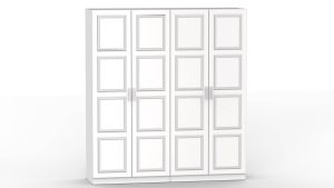 НАБОР МЕБЕЛИ МАРСЕЛЬ-7 МР 01-07 В-4 (МДФ БЕЛЫЙ СОФТ) Ш2000 В2160 Г580