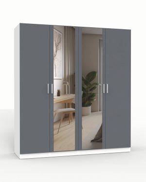 НАБОР МЕБЕЛИ МАРСЕЛЬ-6 МР 01-06 (ЛДСП ГРАФИТ СЕРЫЙ) Ш2000 В2160 Г580