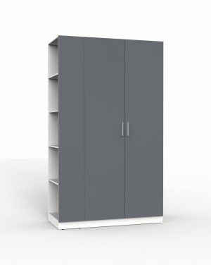 НАБОР МЕБЕЛИ МАРСЕЛЬ-11 МР 01-11 (ЛДСП ГРАФИТ СЕРЫЙ) Ш1300 В2160 Г580