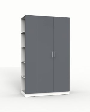 НАБОР МЕБЕЛИ МАРСЕЛЬ-12 МР 01-12 (ЛДСП ГРАФИТ СЕРЫЙ) Ш1300 В2160 Г580