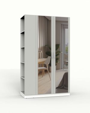 НАБОР МЕБЕЛИ МАРСЕЛЬ-19 МР 01-19 (ЛДСП ШИНШИЛЛА СЕРАЯ) Ш1300 В2160 Г580