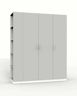 НАБОР МЕБЕЛИ МАРСЕЛЬ-21 МР 01-21 (ЛДСП ШИНШИЛЛА СЕРАЯ) Ш1800 В2160 Г580