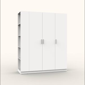 НАБОР МЕБЕЛИ МАРСЕЛЬ-23 МР 01-23 (ЛДСП БЕЛЫЙ ПРЕМИУМ) Ш1800 В2160 Г580