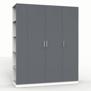 НАБОР МЕБЕЛИ МАРСЕЛЬ- 24 МР 01-24 (ЛДСП ГРАФИТ СЕРЫЙ) Ш1800 В2160 Г580