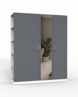 НАБОР МЕБЕЛИ МАРСЕЛЬ-25 МР 01-25 (ЛДСП ГРАФИТ СЕРЫЙ) Ш1800 В2160 Г580