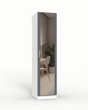 ШКАФ РАСПАШНОЙ МАРСЕЛЬ МР 03 L2 (ЛДСП ГРАФИТ СЕРЫЙ) Ш500 В2160 Г420