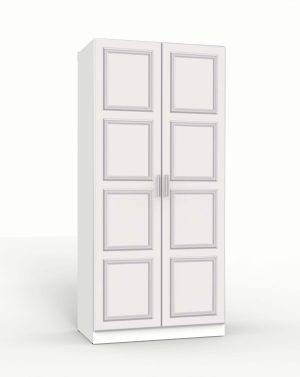 ШКАФ РАСПАШНОЙ МАРСЕЛЬ МР 08 В-4 (МДФ БЕЛЫЙ СОФТ) Ш1000 В2160 Г580