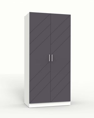 ШКАФ РАСПАШНОЙ МАРСЕЛЬ МР 09 MN (МДФ ГРАФИТ СОФТ) Ш1000 В2160 Г580