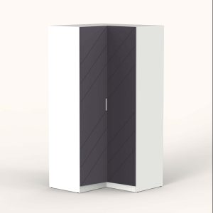 ШКАФ РАСПАШНОЙ МАРСЕЛЬ МР 12 MN (МДФ ГРАФИТ СОФТ) Ш1000 В2160 Г580