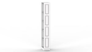 ШКАФ МАРСЕЛЬ МР 13 В-4 (МДФ БЕЛЫЙ СОФТ) Ш300 В2160 Г420