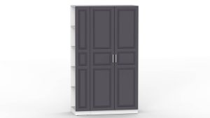 НАБОР МЕБЕЛИ МАРСЕЛЬ-12 МР 01-12 В-3 (МДФ ГРАФИТ СОФТ) Ш1300 В2160 Г580