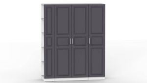 НАБОР МЕБЕЛИ МАРСЕЛЬ-21 МР 01-21 В-3 (МДФ ГРАФИТ СОФТ) Ш1800 В2160 Г580