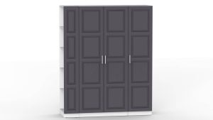 НАБОР МЕБЕЛИ МАРСЕЛЬ-23 МР 01-23 В-4 (МДФ ГРАФИТ СОФТ) Ш1800 В2160 Г580