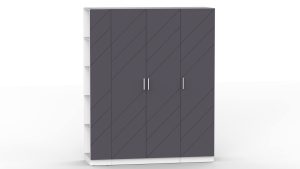 НАБОР МЕБЕЛИ МАРСЕЛЬ-23 МР 01-23 MN (МДФ ГРАФИТ СОФТ) Ш1800 В2160 Г580