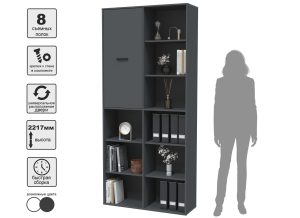 ШКАФ SKILL-20-1 (АНТРАЦИТ) Ш1000 В2217 Г355