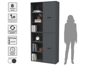 ШКАФ SKILL-20-2 (АНТРАЦИТ) Ш1000 В2217 Г355