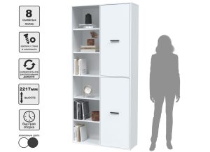ШКАФ SKILL-20-2 (БЕЛЫЙ) Ш1000 В2217 Г355