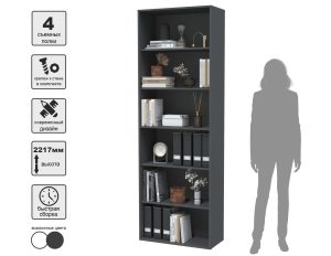 ШКАФ SKILL-22 (АНТРАЦИТ) Ш750 В2217 Г355