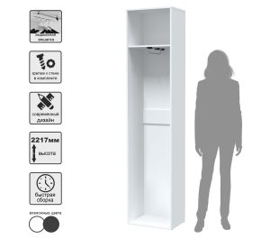 ШКАФ SKILL-23 (БЕЛЫЙ) Ш509 В2217 Г355