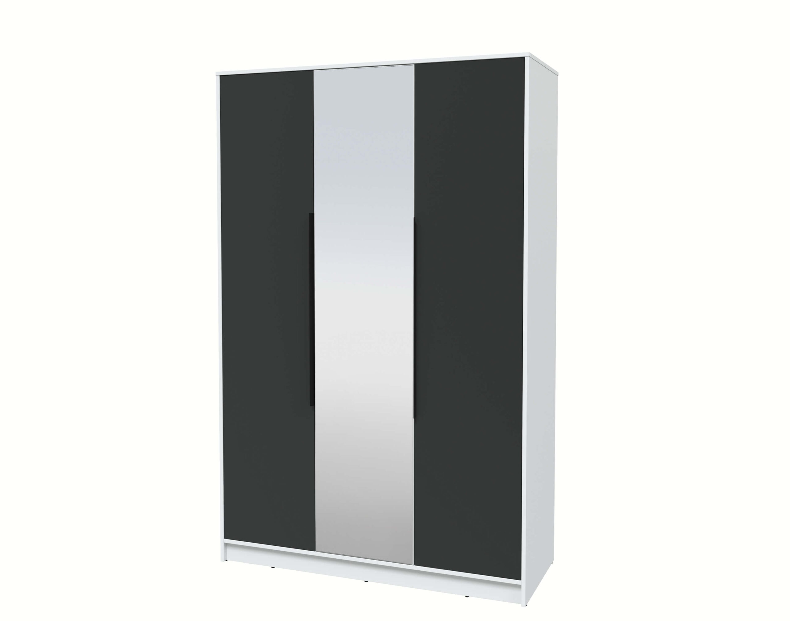 ШКАФ РАСПАШНОЙ КТ-Ш3(З) (БЕЛЫЙ ЛДСП/ АНТРАЦИТ ЛДСП) Ш1360 В2128 Г547 — изображение 2