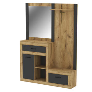 ШКАФ В ПРИХОЖУЮ LT-ШК2 (ДУБ ЗОЛОТОЙ/ АНТРАЦИТ) Ш1540 В2109 Г325