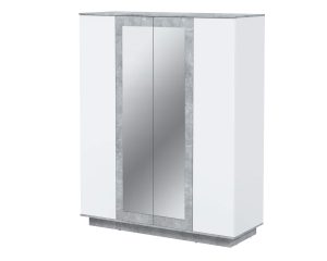 ШКАФ КОМБИНИРОВАННЫЙ QZ-ШК3 (БЕЛЫЙ ПЛАТИНУМ/ БЕТОН) Ш1600 В2000 Г596