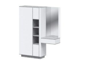 ШКАФ КОМБИНИРОВАННЫЙ QZ-ШК4 (БЕЛЫЙ ПЛАТИНУМ/ БЕТОН) Ш1570 В2000 Г396