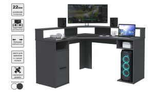 СТОЛ КОМПЬЮТЕРНЫЙ SKILL-9 (АНТРАЦИТ) Ш1390 В937 Г1390