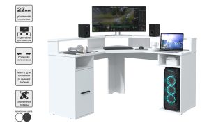 СТОЛ КОМПЬЮТЕРНЫЙ SKILL-9 (БЕЛЫЙ) Ш1390 В937 Г1390