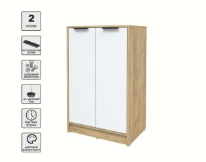 ТУМБА КТ-Т64 (ДУБ ЗОЛОТОЙ ЛДСП/ БЕЛЫЙ ПЛАТИНУМ ЛДСП) Ш636 В1020 Г451