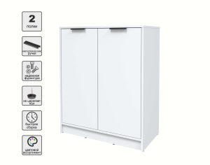 ТУМБА КТ-Т84 (БЕЛЫЙ ЛДСП/ БЕЛЫЙ ПЛАТИНУМ ЛДСП) Ш836 В1020 Г451