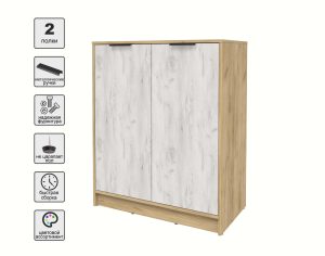 ТУМБА КТ-Т84 (ДУБ ЗОЛОТОЙ ЛДСП/ ДУБ БЕЛЫЙ ЛДСП) Ш836 В1020 Г451