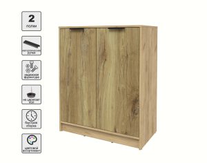 ТУМБА КТ-Т84 (ДУБ ЗОЛОТОЙ ЛДСП/ ДУБ НОКС ЛДСП) Ш836 В1020 Г451