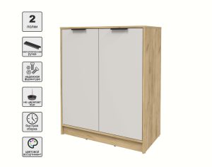 ТУМБА КТ-Т84 (ДУБ ЗОЛОТОЙ ЛДСП/ ПЕРСИДСКИЙ ЖЕМЧУГ ЛДСП) Ш836 В1020 Г451