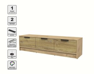 ТУМБА КТ-ТВ3-35 (ДУБ ЗОЛОТОЙ ЛДСП/ ДУБ НОКС ЛДСП) Ш1360 В348 Г355