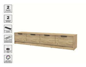 ТУМБА КТ-ТВ4-35 (ДУБ ЗОЛОТОЙ ЛДСП/ ДУБ ЗОЛОТОЙ ЛДСП) Ш1800 В348 Г355