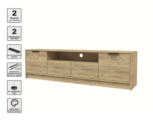 ТУМБА КТ-ТВ4-50 (ДУБ ЗОЛОТОЙ ЛДСП/ ДУБ ЗОЛОТОЙ ЛДСП) Ш1800 В495 Г355