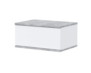 ТУМБА ПРИКРОВАТНАЯ QZ-ТП (БЕЛЫЙ ПЛАТИНУМ/ БЕТОН) Ш500 В236 Г350