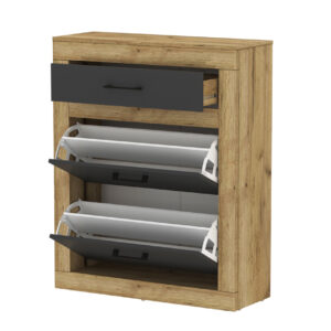 ТУМБА ДЛЯ ОБУВИ LT-ТПО (ДУБ ЗОЛОТОЙ/ АНТРАЦИТ) Ш900 В1110 Г325