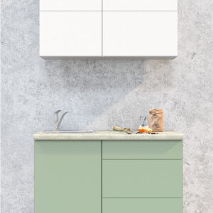 ГОТОВАЯ КУХНЯ МАТТЕ SOFT-TOUCH 1,1А (МЯТА/ БЕЛЫЙ)
