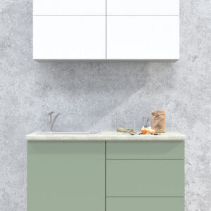 ГОТОВАЯ КУХНЯ МАТТЕ SOFT-TOUCH 1,2А (БЕЛЫЙ/ МЯТА)