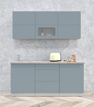 ГОТОВАЯ КУХНЯ МАТТЕ SOFT-TOUCH 1,8А (ОКЕАН/ ОКЕАН)