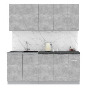 ГОТОВАЯ КУХНЯ ЛАЙТ 1,9 (БЕТОН/ БЕТОН)