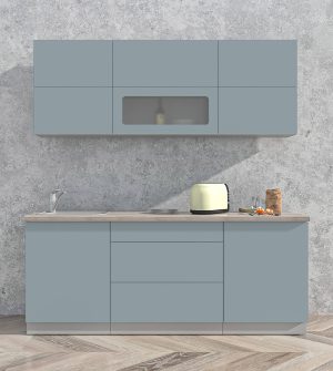 ГОТОВАЯ КУХНЯ МАТТЕ SOFT-TOUCH 2,0А (ОКЕАН/ ОКЕАН)