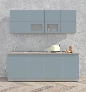 ГОТОВАЯ КУХНЯ МАТТЕ SOFT-TOUCH 2,1А (ОКЕАН/ ОКЕАН)