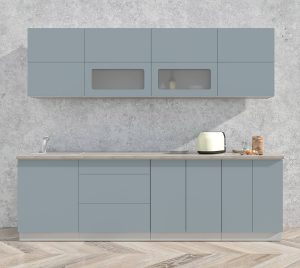 ГОТОВАЯ КУХНЯ МАТТЕ SOFT-TOUCH 2,6А (ОКЕАН/ ОКЕАН)