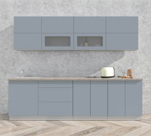 ГОТОВАЯ КУХНЯ МАТТЕ SOFT-TOUCH 2,7А (ОКЕАН/ ОКЕАН)