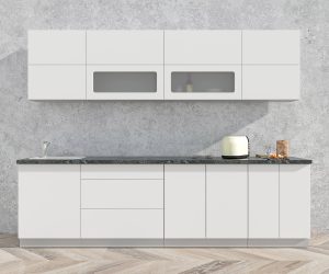 ГОТОВАЯ КУХНЯ МАТТЕ SOFT-TOUCH 2,8А (БЕЛЫЙ/ БЕЛЫЙ)